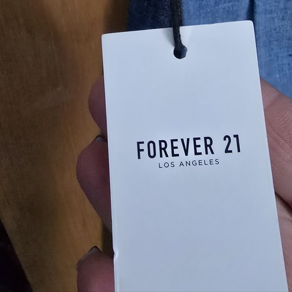 Forever 21 Denim Patchwork Mini Dress Medium Taylor - Picture 4 of 10